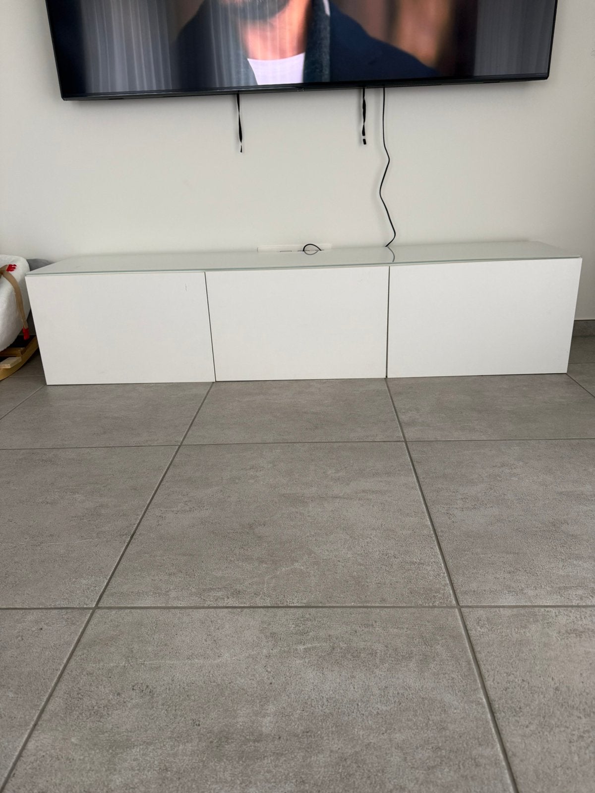 IKEA tv-meubel incl. glas te koop!, Ophalen, Minder dan 50 cm, Gebruikt, Glas