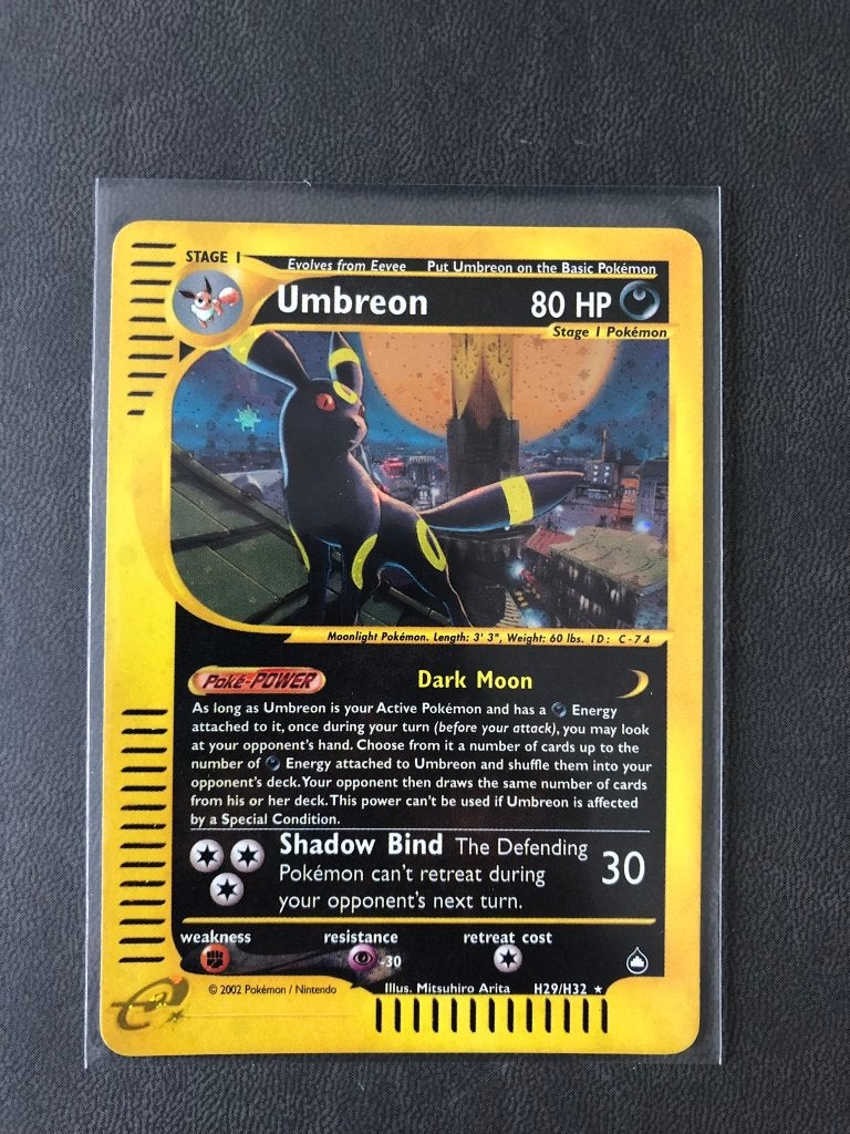 Umbreon Holo - Aquapolis, Ophalen of Verzenden, Nieuw, Losse kaart