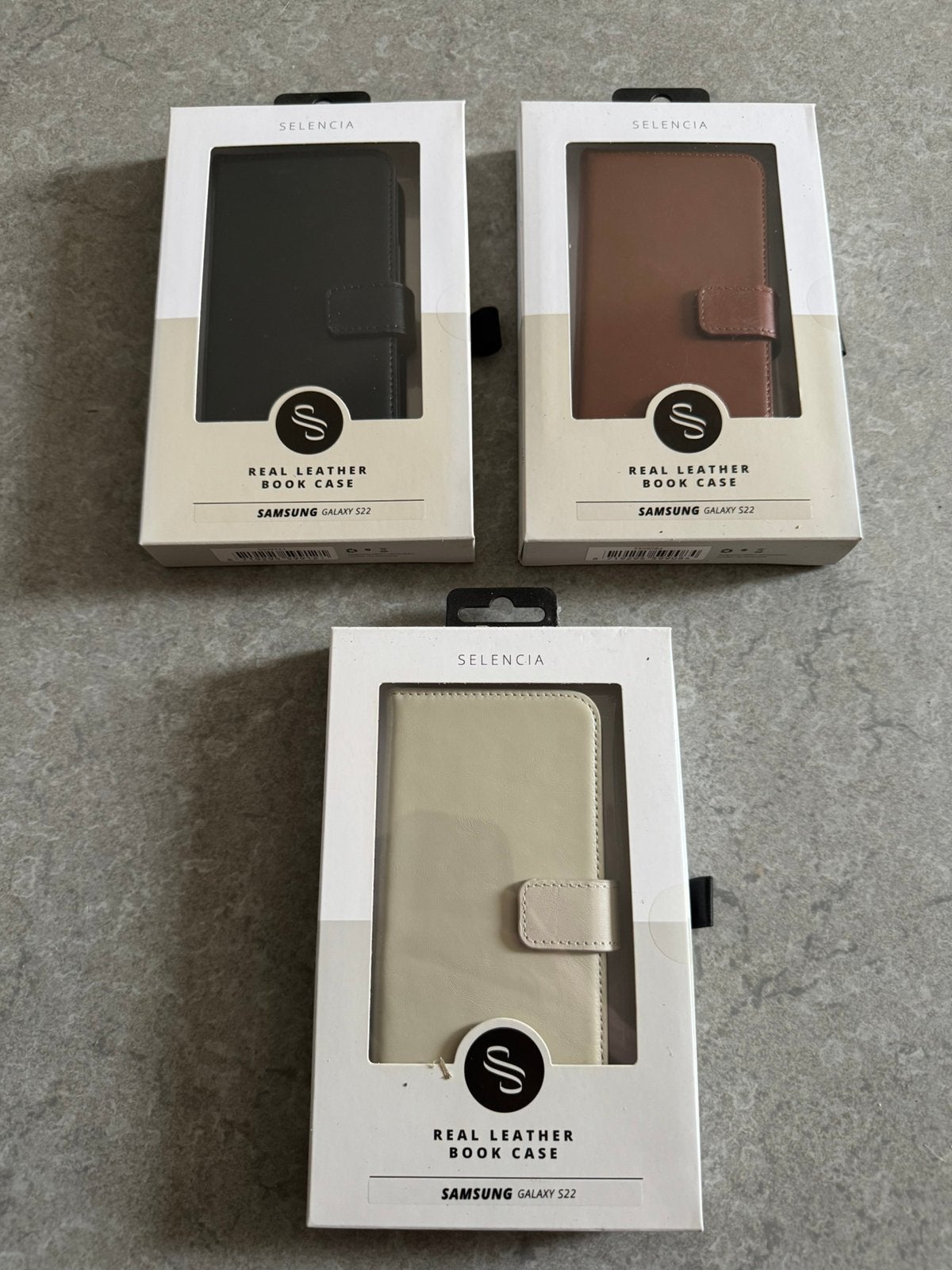 3 nieuwe lederen hoesjes Samsung galaxy S22 (ook per stuk), Ophalen of Verzenden, Zo goed als nieuw