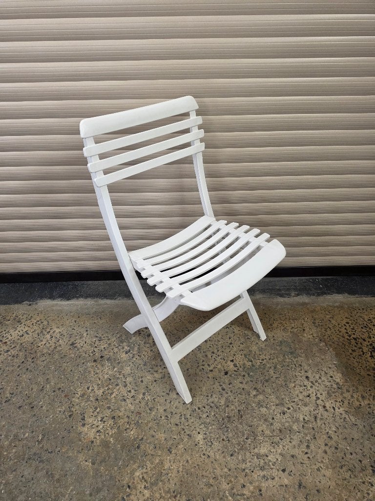 Chaise de jardin en plastique blanc (10 unités + 3 bags), Enlèvement, Comme neuf, Plastique, Pliant