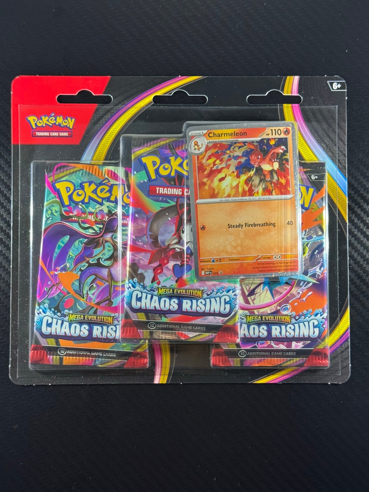 Chaos Rising | 3-Pack | Charmeleon | Sealed | 2026, Hobby en Vrije tijd, Verzamelkaartspellen | Pokémon, Verzenden, Zo goed als nieuw
