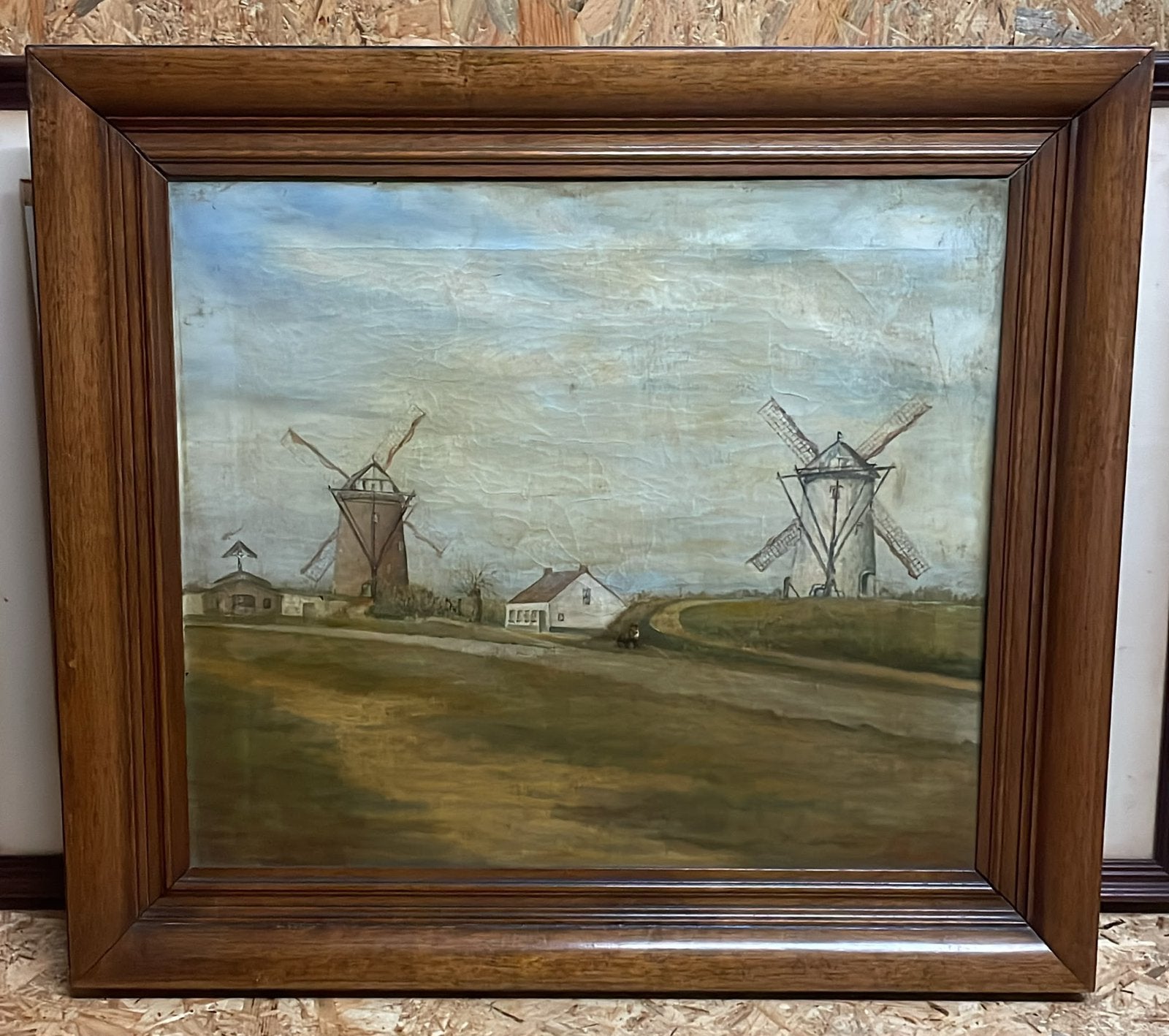 Schilderij molens, Ophalen, Gesigneerd