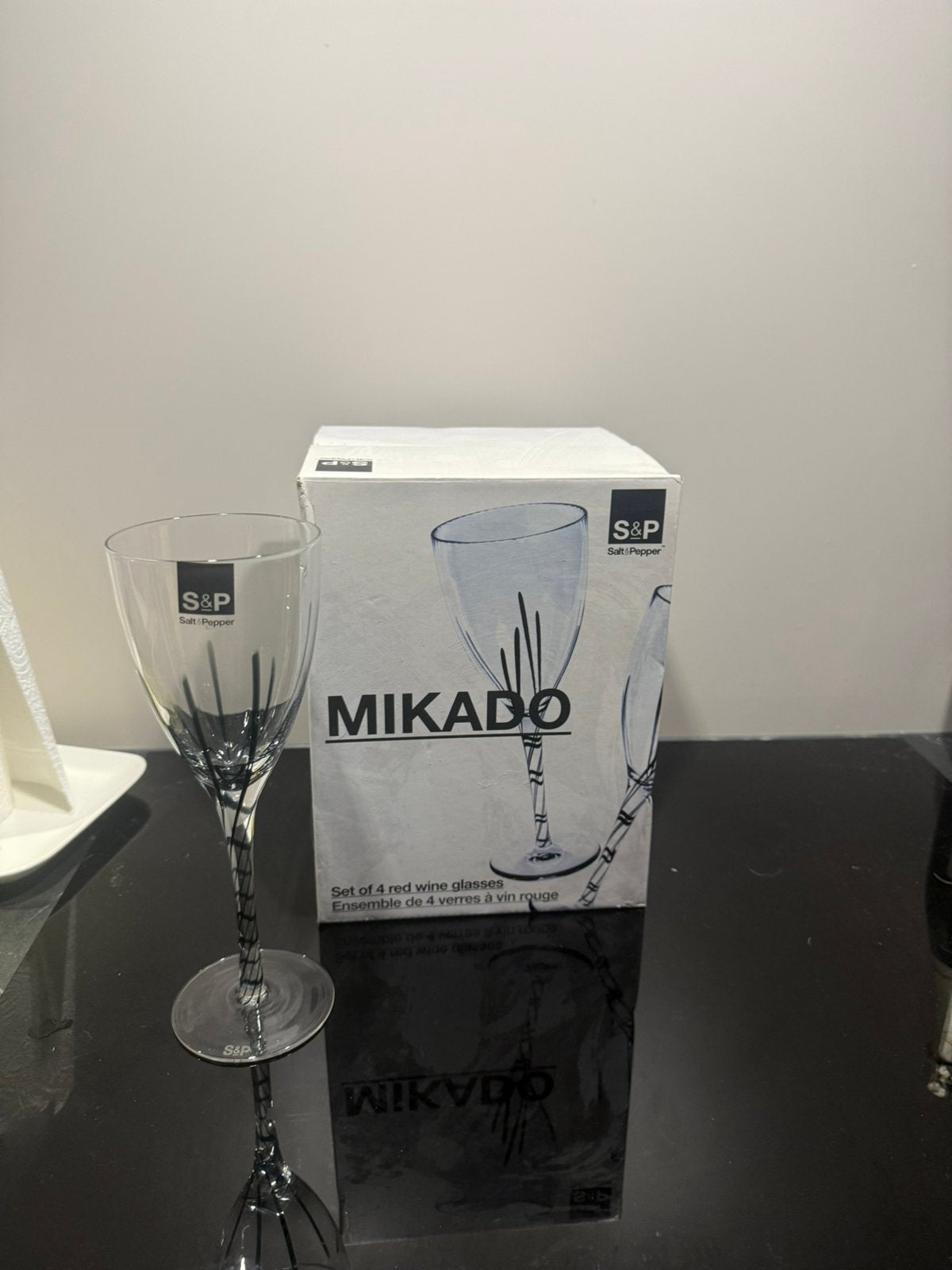 Salt&Pepper (S&P) Mikado Wijnglazen – Set van 4, Ophalen, Zo goed als nieuw