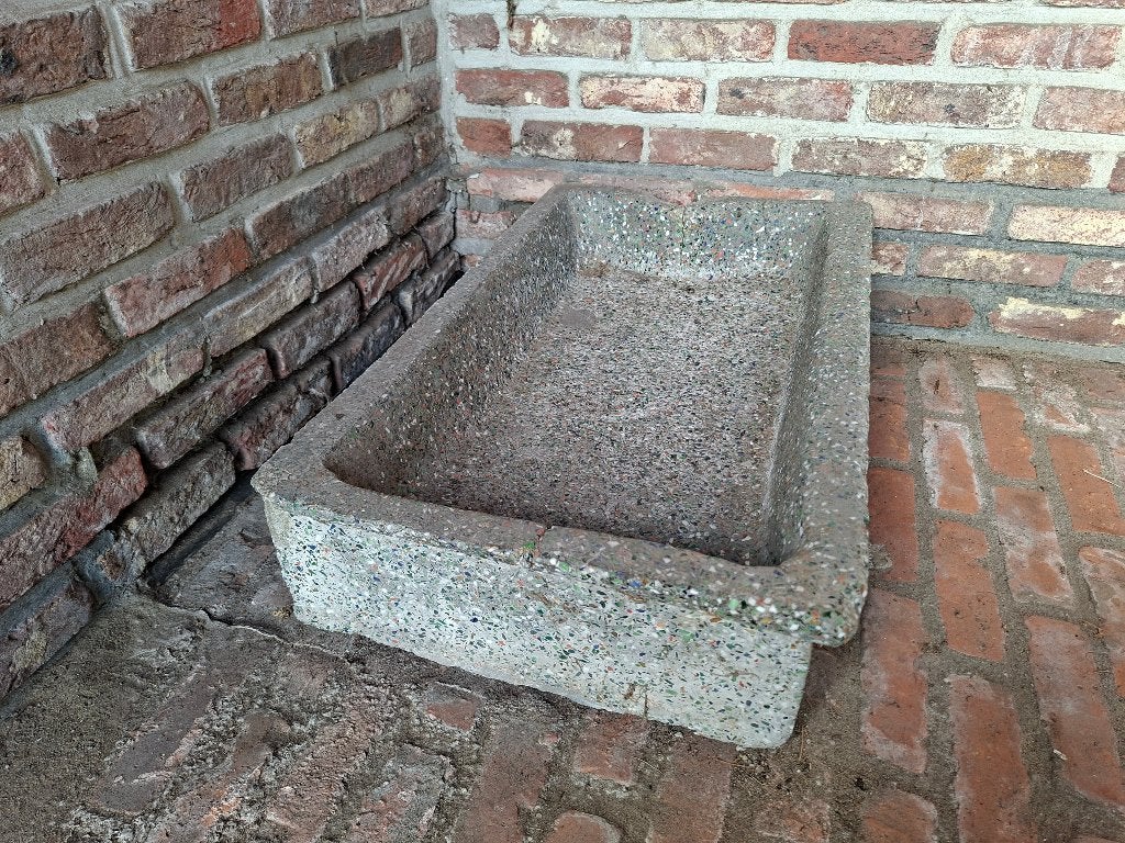 Terrazzo betonnen gootsteen / pompbak, Ophalen