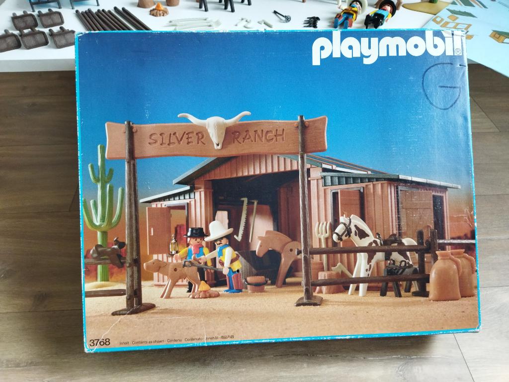 3768 Silver Ranch Western Cowboys Vintage jaren 80 / 90, Kinderen en Baby's, Speelgoed | Playmobil, Ophalen of Verzenden, Gebruikt