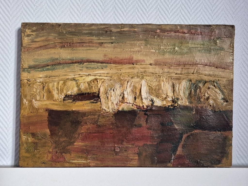 Schilderij op doek, gesigneerd op de achterzijde Auerbach, Antiek en Kunst, Ophalen, Gesigneerd, Doek