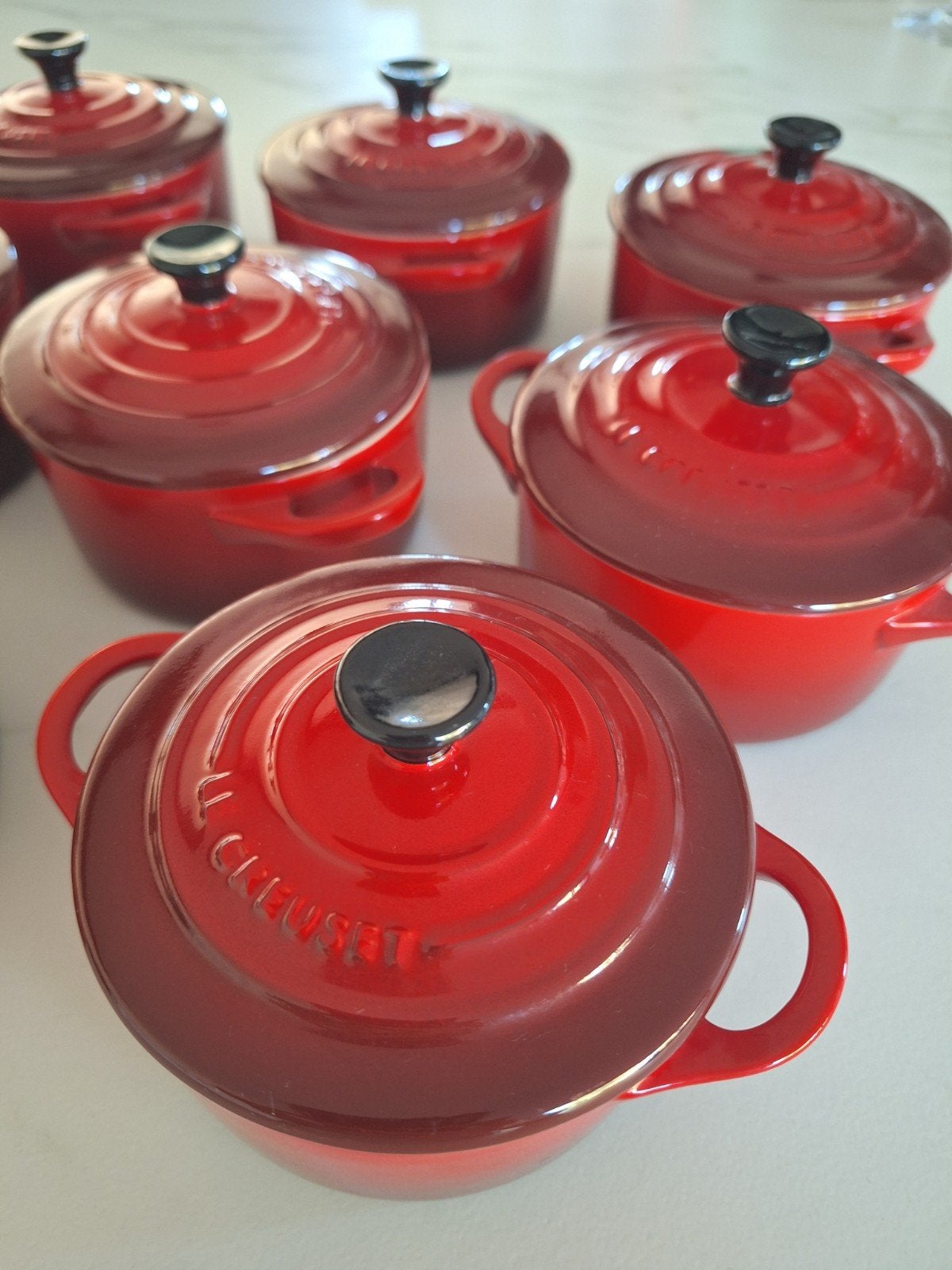 CREUSET aardewerken mini-pannetjes, 8 stuks, Huis en Inrichting, Ophalen, Overige typen, Nieuw, Le Creuset