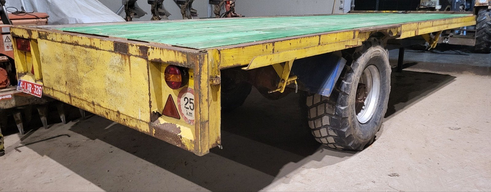 plateau aanhangwagen, Enlèvement