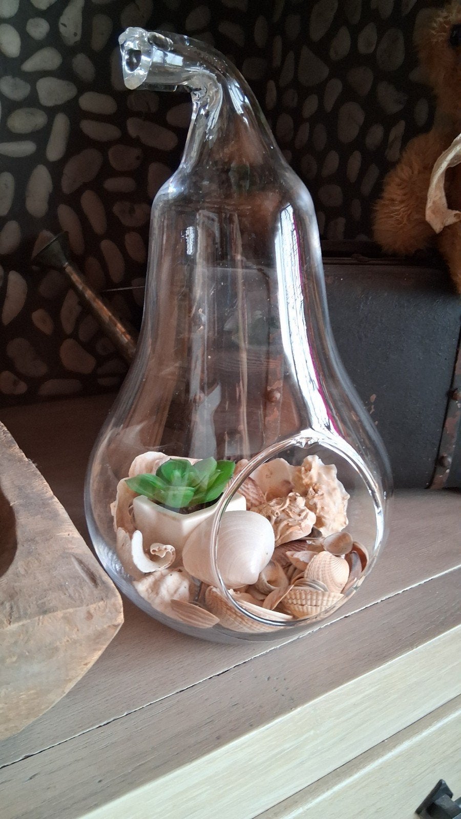 peer in glas, Ophalen