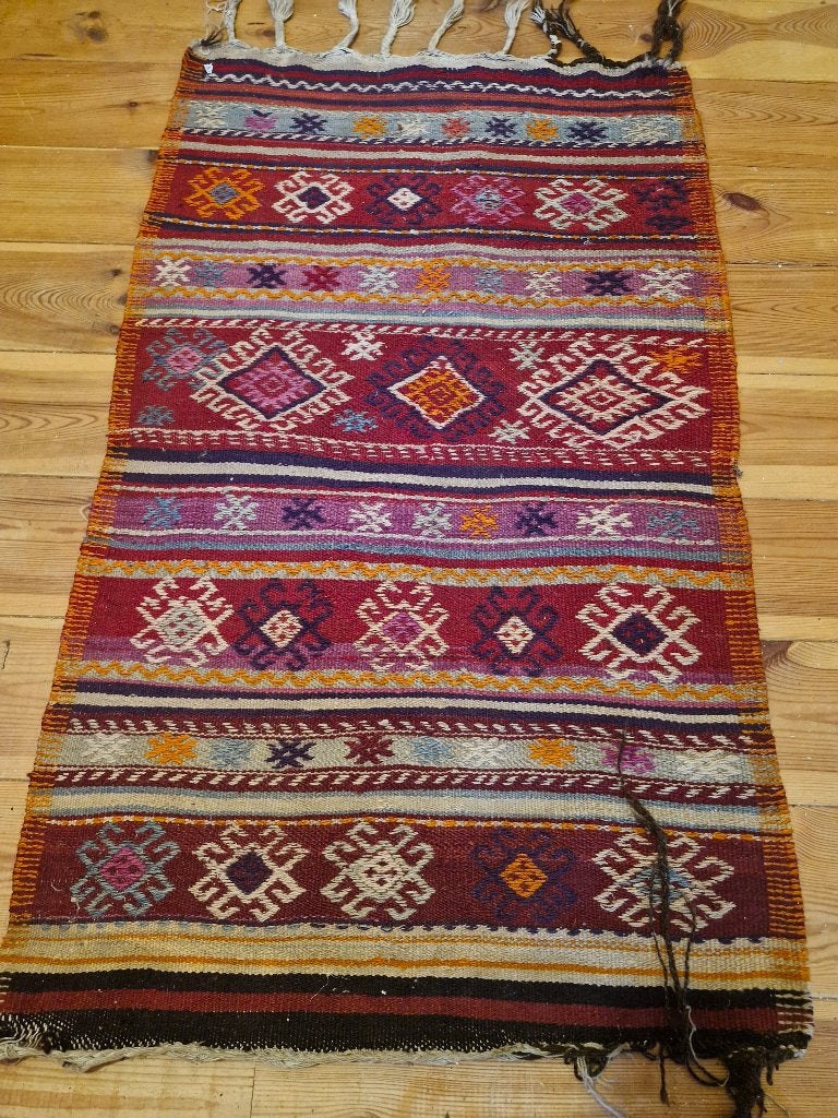 Vintage turkse kelim, Huis en Inrichting, Ophalen of Verzenden, Gebruikt