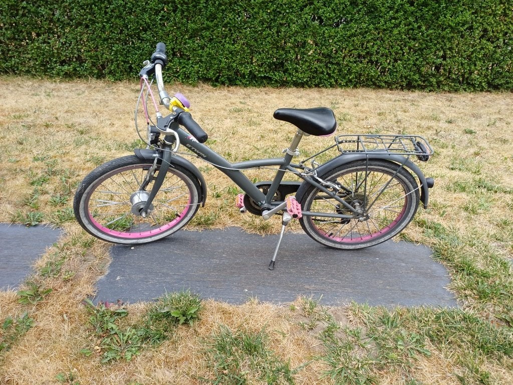 Kinderfiets B-TWIN maat 28, Ophalen, Gebruikt, Velgrem, B-Twin