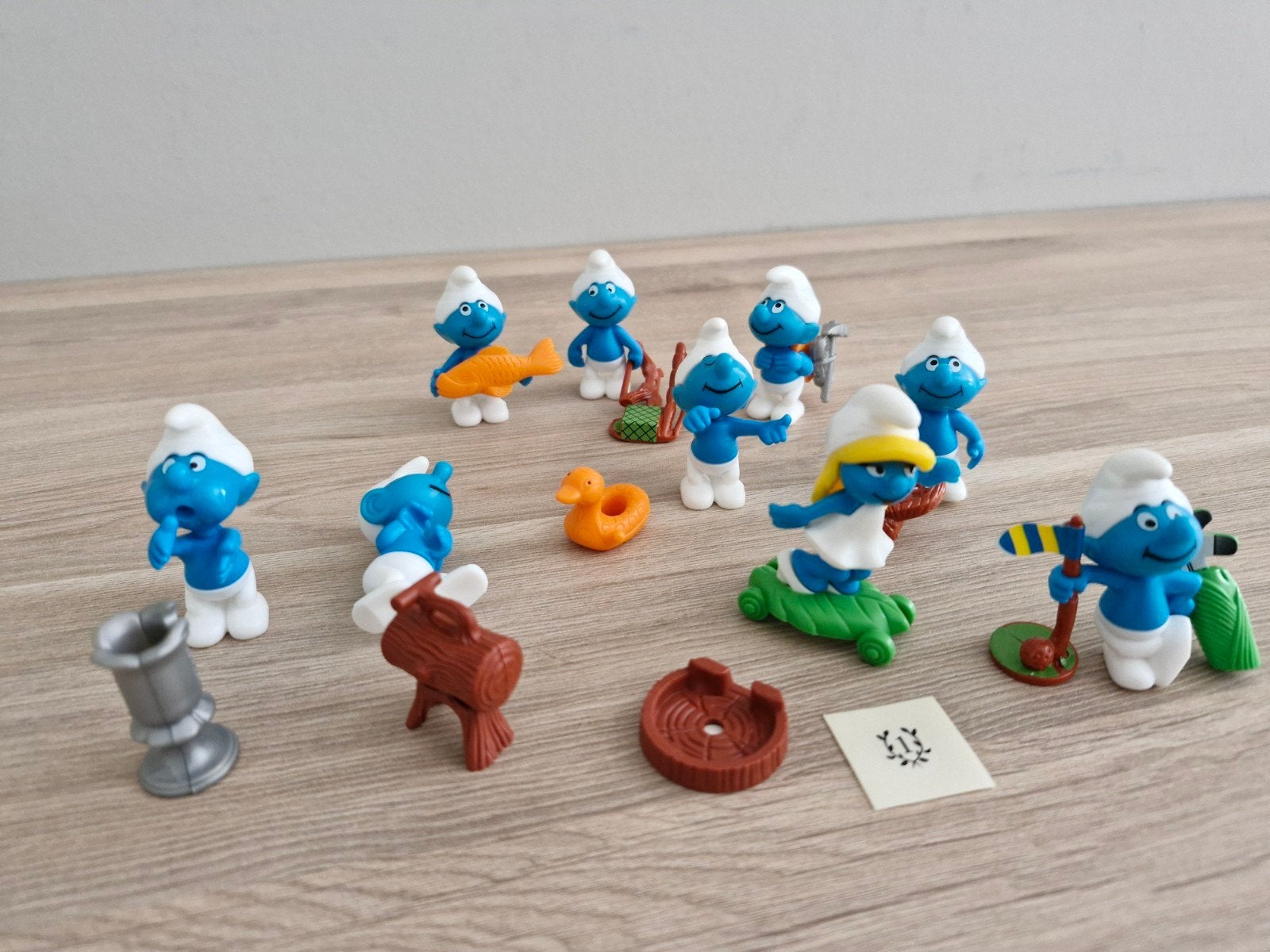 Smurfen Kinder surprise sportieve smurfen , lotje v 9 stuks, Verzamelen, Ophalen of Verzenden, Zo goed als nieuw, Overige Smurfen