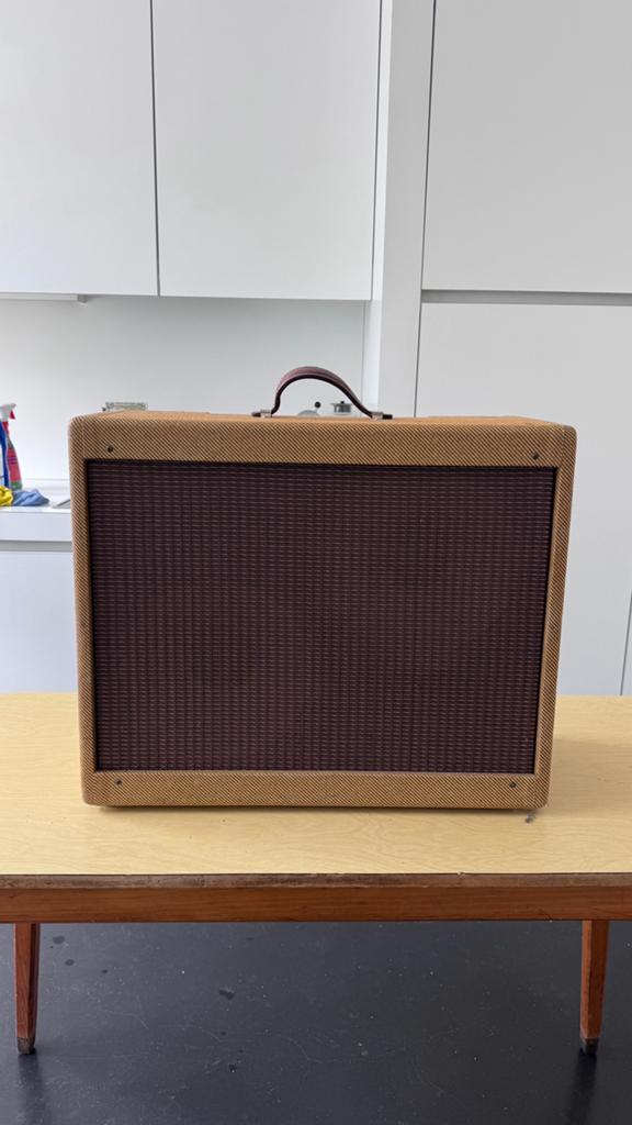 Tweed speakerkast met eminece cannabis rex speakers, Enlèvement, Utilisé, Guitare, 50 à 100 watts