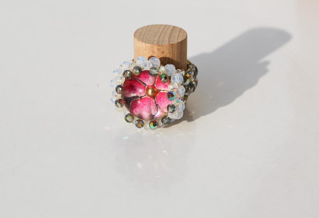 Mooie ring in één maat - Aparte ring - nieuw, Ophalen of Verzenden, Nieuw, Roze