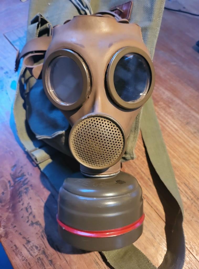 ABL gasmasker + draagtas -  1959, Ophalen of Verzenden, Landmacht, Overige typen