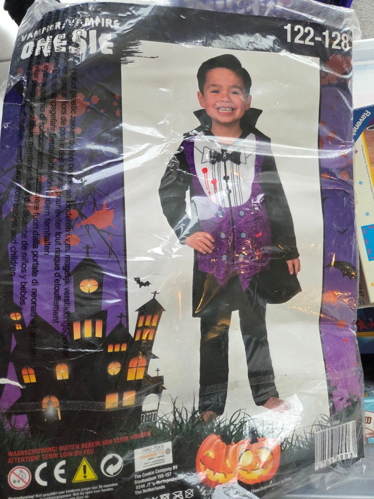 vampier verkleedpak halloween, Kinderen en Baby's, Ophalen, Zo goed als nieuw, 122 t/m 128