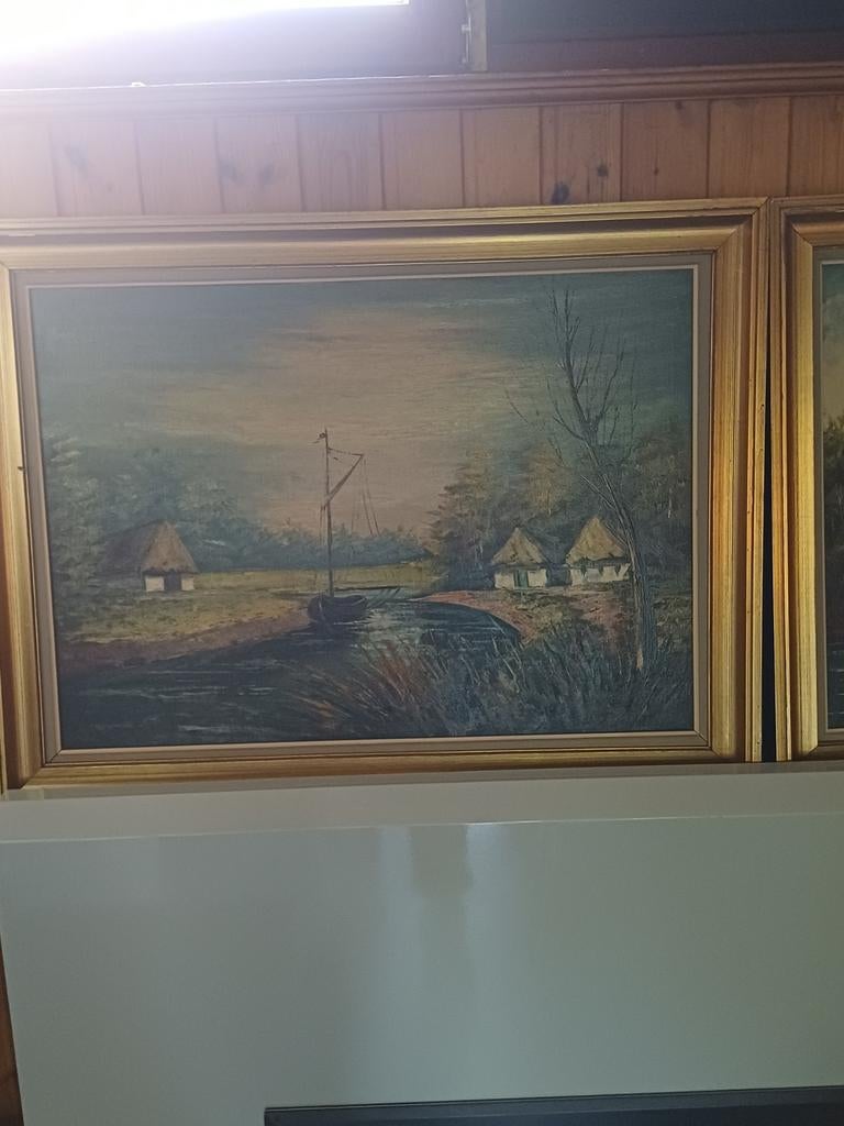 Te koop 2 mooie schilderijen, Enlèvement