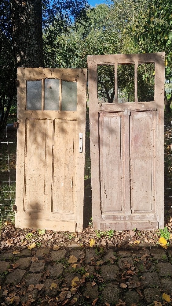 lot oude paneeldeuren, Ophalen, Gebruikt, Hout, Binnendeur