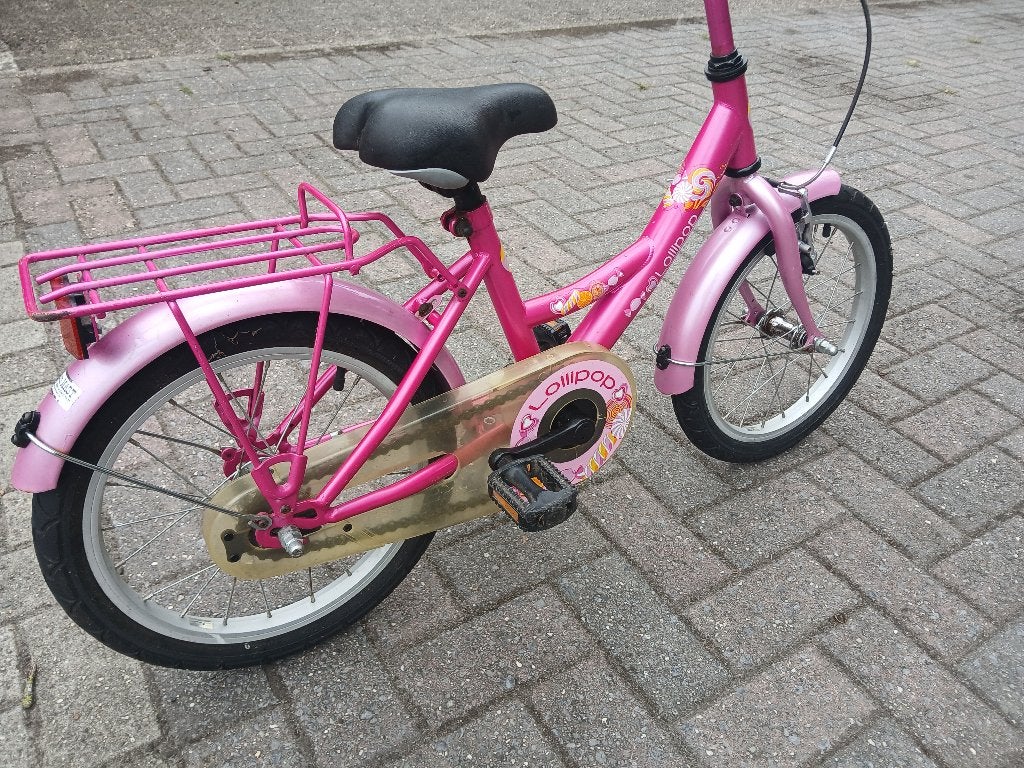 Meisjesfiets 16 inch, Enlèvement, Utilisé, Frein à rétropédalage, 16 à 20 pouces