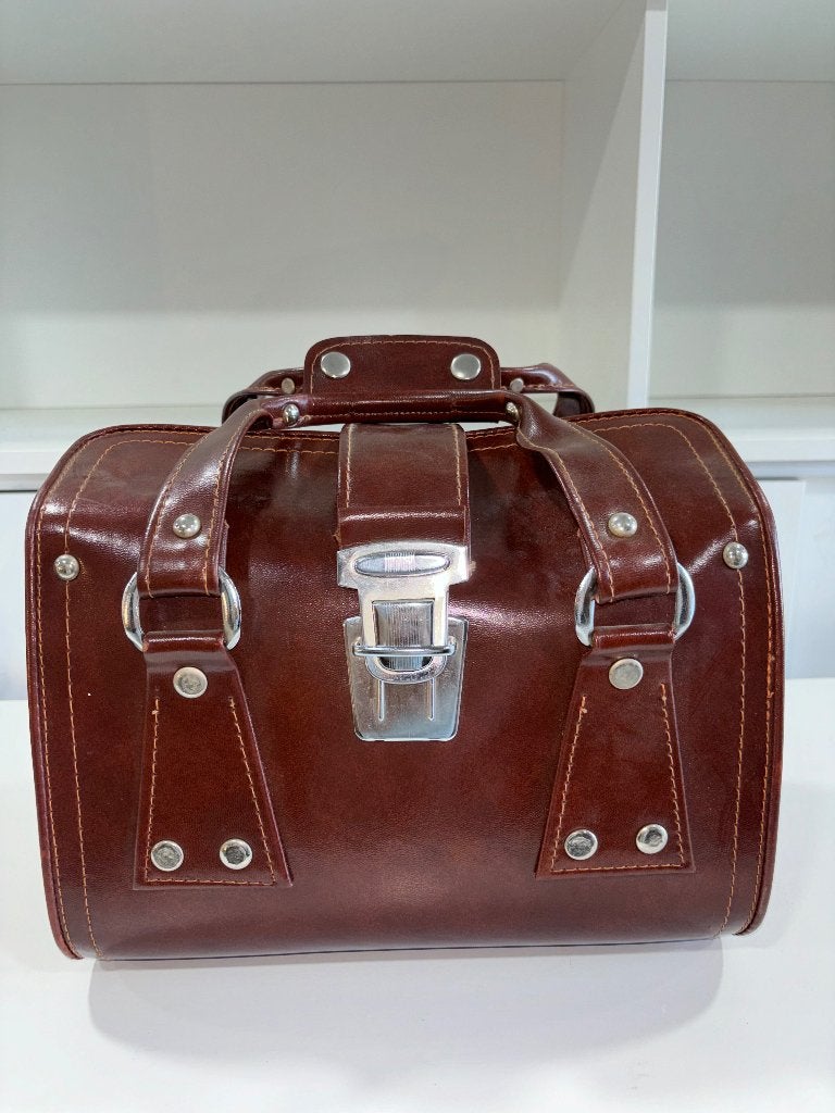 valisette vintage en cuir véritable, Enlèvement ou Envoi