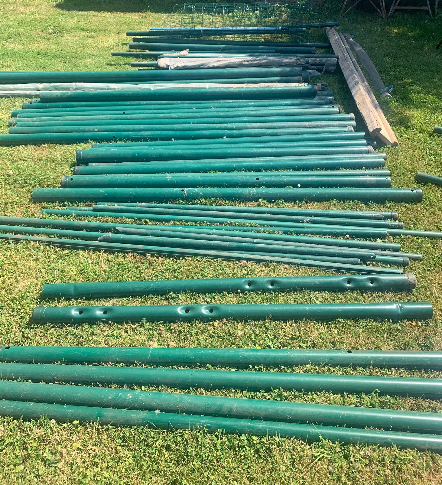 Lot palen voor tuin afsluiting, Ophalen, Zo goed als nieuw, Aluminium, Tuinhek