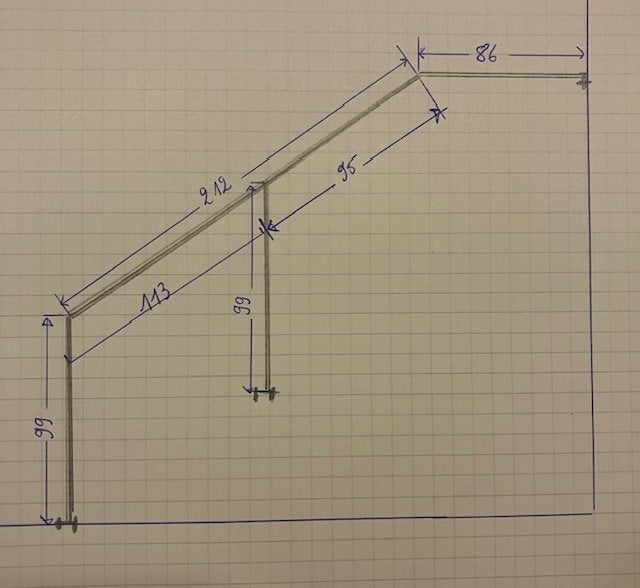 Rampe en métal blanc, Enlèvement, Utilisé, Escalier, 2 à 4 mètres