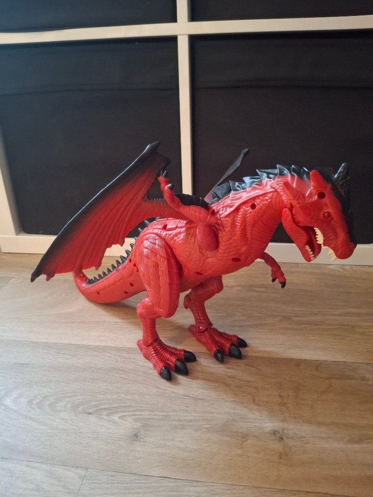 Draak lopend met licht en geluid, Ophalen, Zo goed als nieuw, Met licht