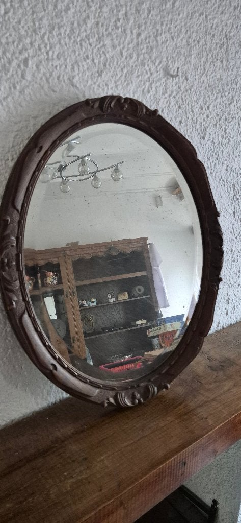 Vintage ovale spiegel, Antiek en Kunst, Antiek | Spiegels, Ovaal, Ophalen