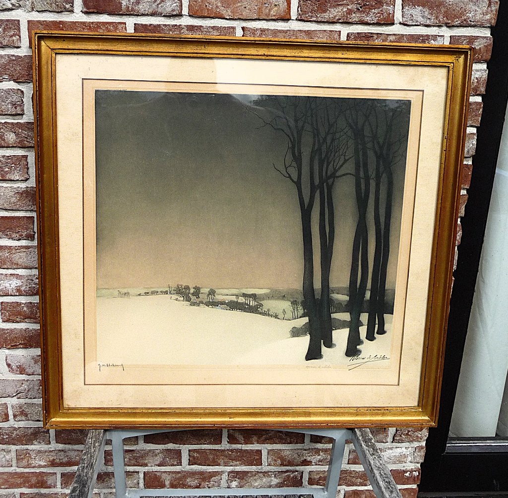 Winters landschap - Valerius De Saedeleer, Antiek en Kunst, 60 cm, Gesigneerd, Landschap, Ophalen
