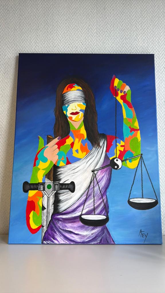Tableau récent coloré, Antiek en Kunst, Kunst | Schilderijen | Modern, Ophalen
