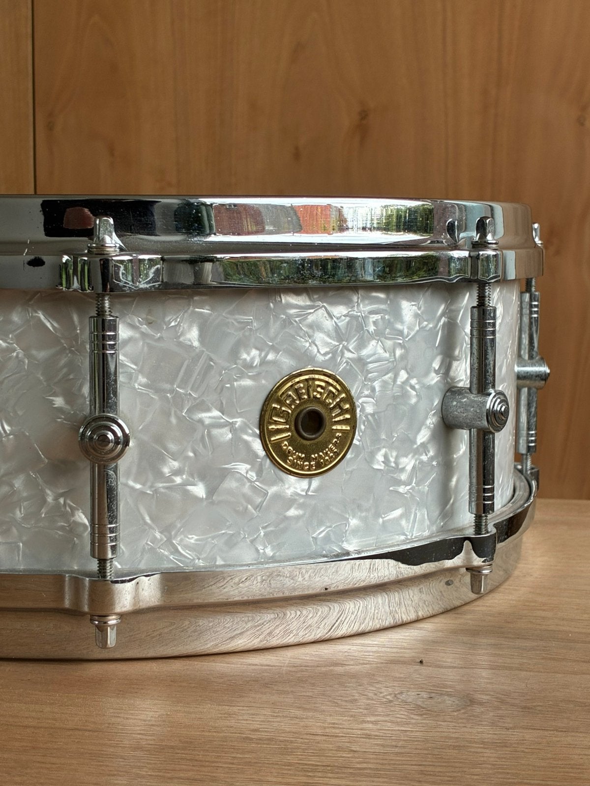 Gretsch Snare Round Badge 120th anniversary, Ophalen, Zo goed als nieuw, Pearl