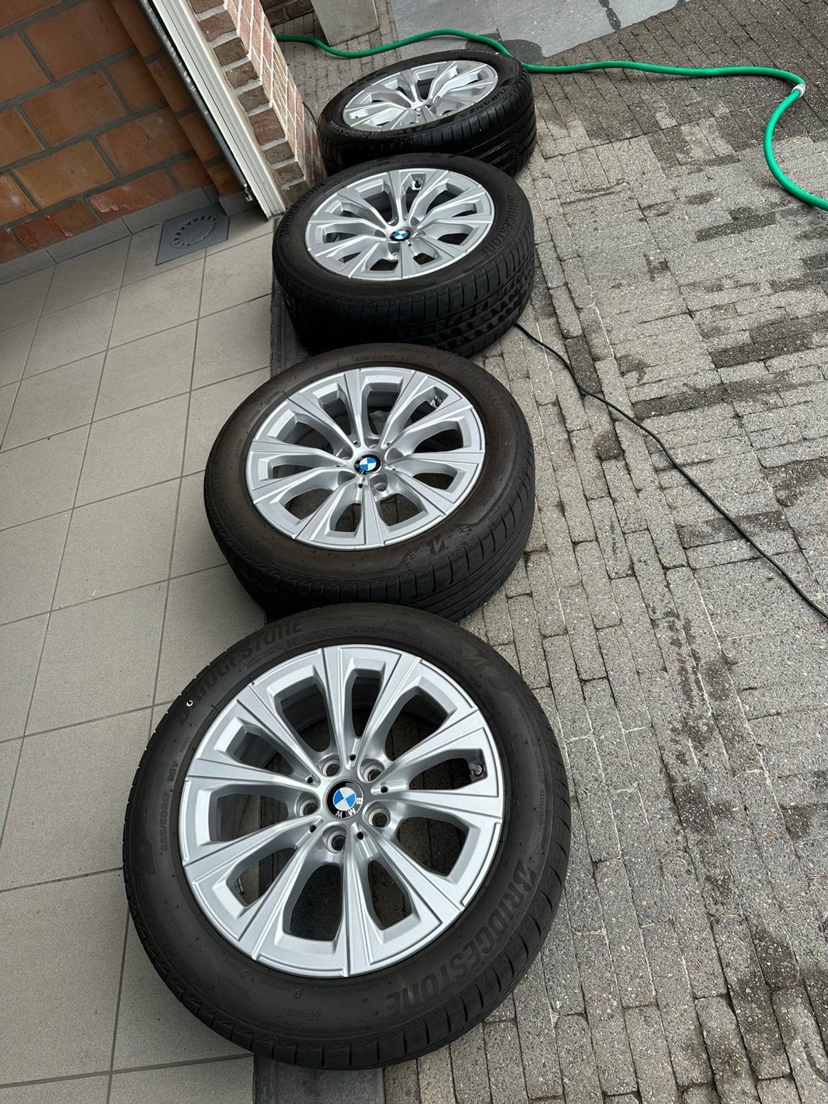 BMW 17 DUIMS ORIGINELE VELGEN MET ZGAN RUNFLATBANDEN, Ophalen, Velg(en), 17 inch, Zomerbanden