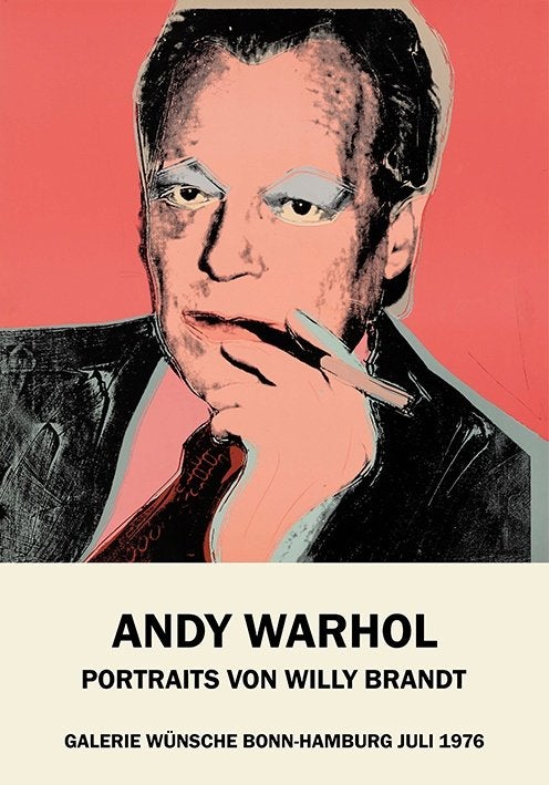 Affiche Andy Warhol Willy Brandt, Antiek en Kunst, Kunst | Litho's en Zeefdrukken, Ophalen of Verzenden