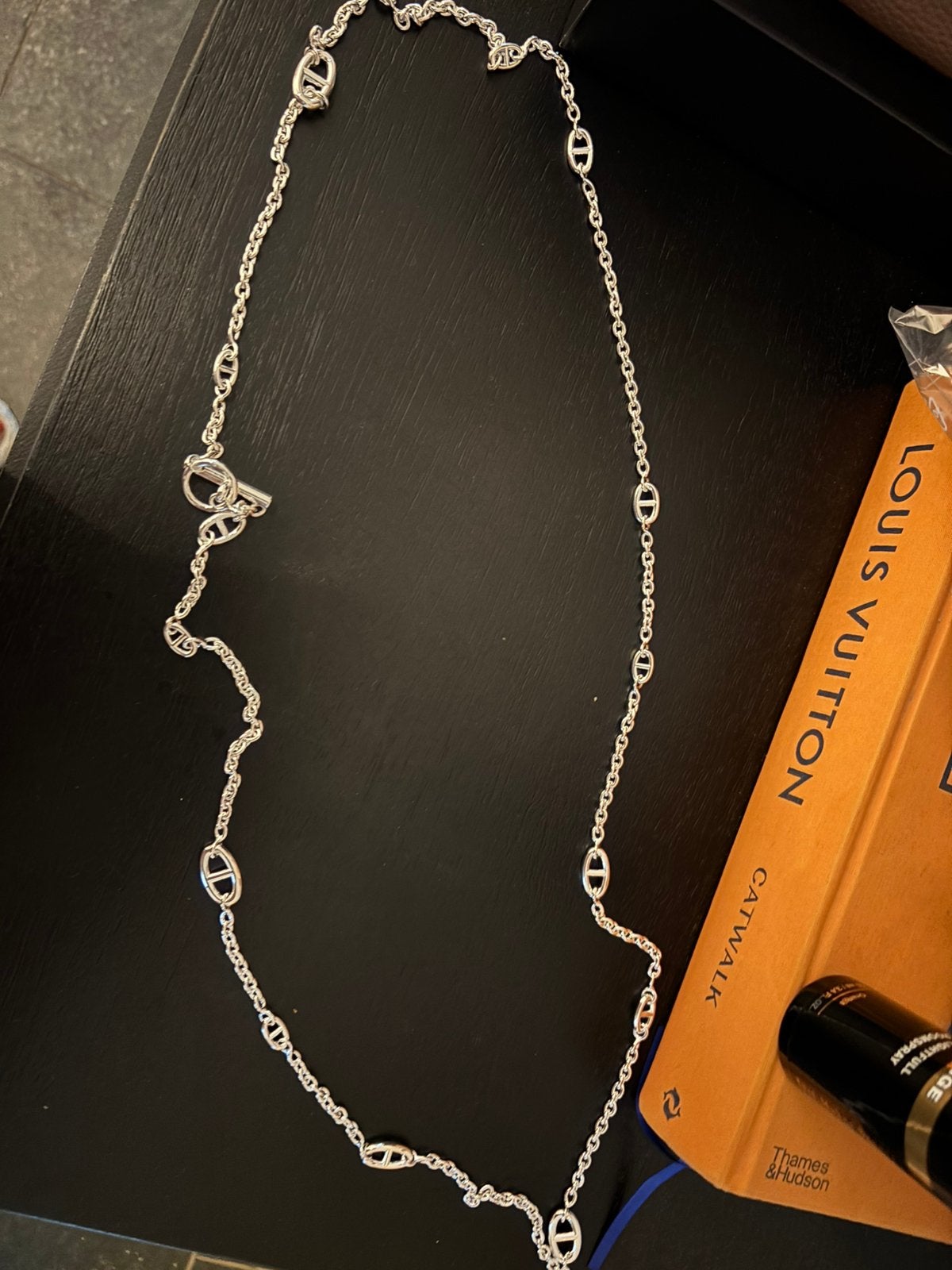 Farandole Hermes ketting 120 cm zilver, Handtassen en Accessoires, Kettingen, Ophalen of Verzenden, Nieuw, Zilver, Zilver