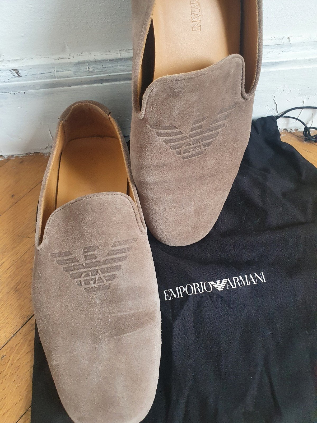 Instappers Armani beige maat 42, Vêtements | Hommes, Chaussures, Emporio Armani, Autres couleurs, Comme neuf, Enlèvement