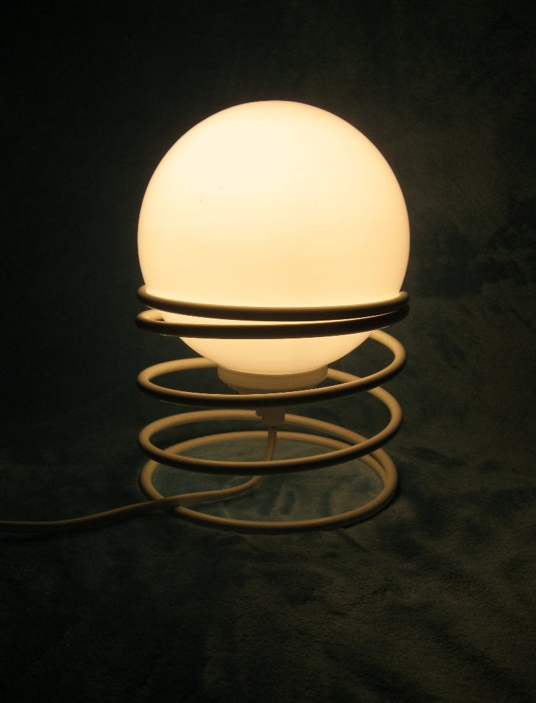 Opaline 1970 Woja design lamp met schakelaar., Enlèvement