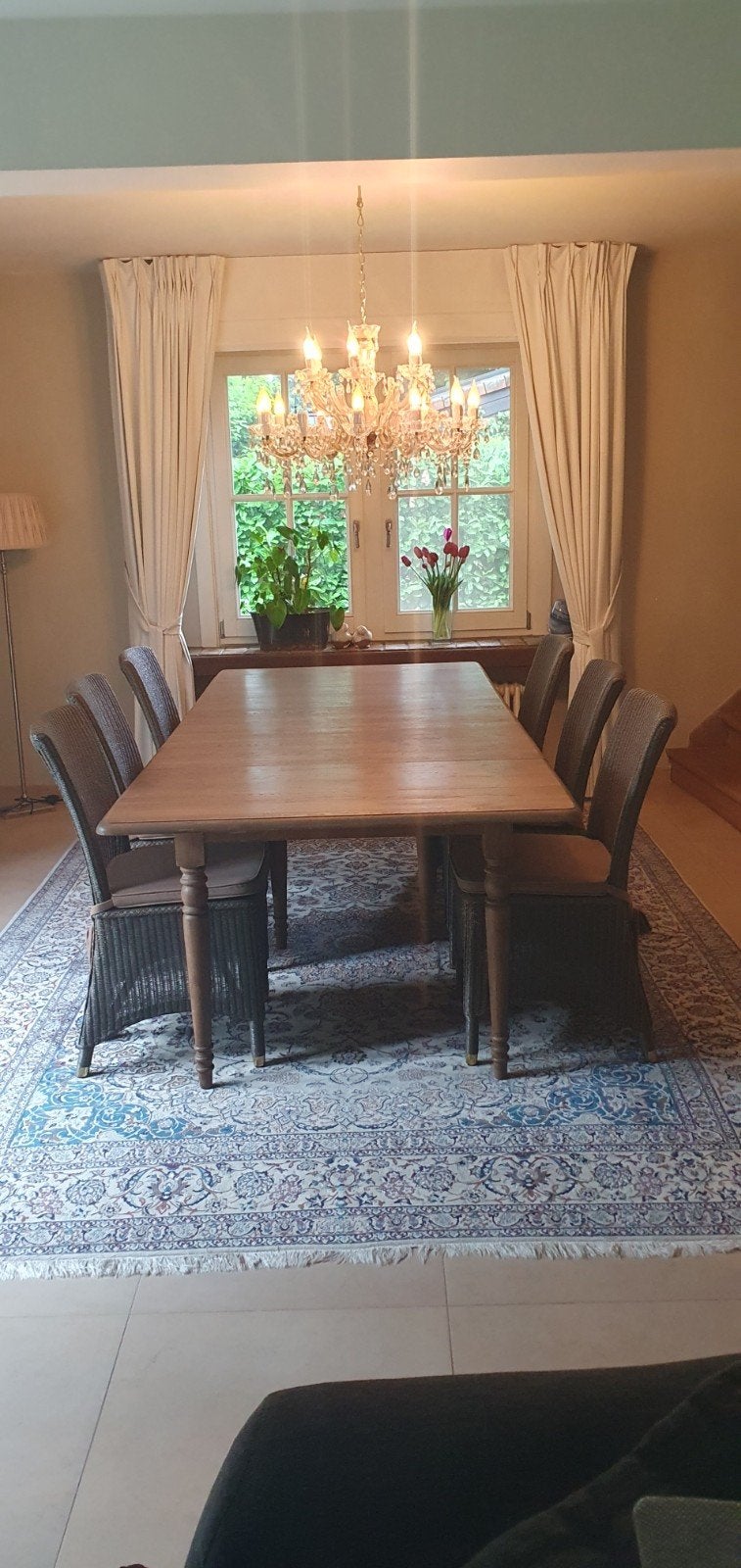 Prachtige landelijke eettafel in eik, Huis en Inrichting, Ophalen