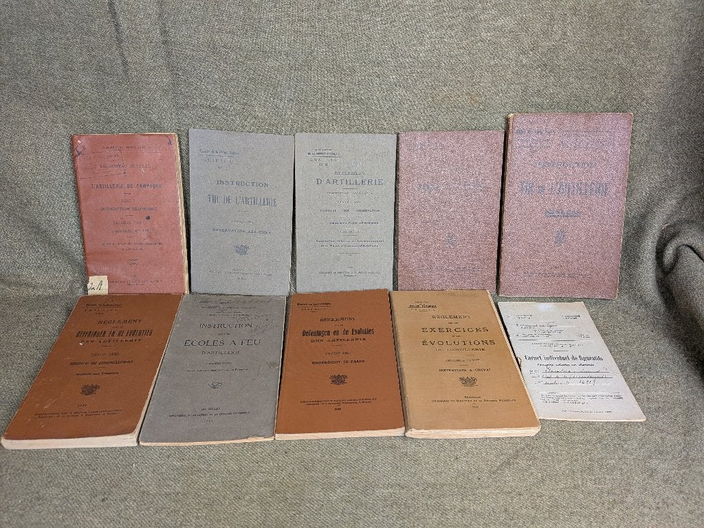 ABBL Handleidingen artillerie <1940 + schietboekje -19 stuks, Ophalen of Verzenden