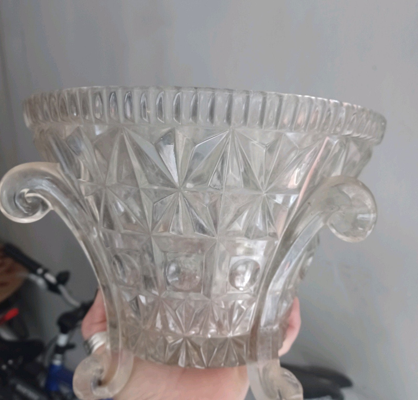 Vaas/ schaal in glas, Antiek en Kunst, Ophalen