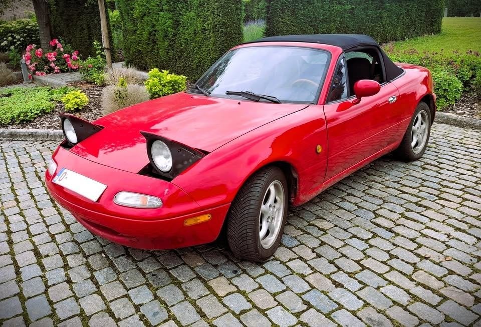 Mazda MX-5, 1992, Oldtimer, Cabriolet, Rood, Autos, Rouge, Achat, Boîte manuelle, 2 portes