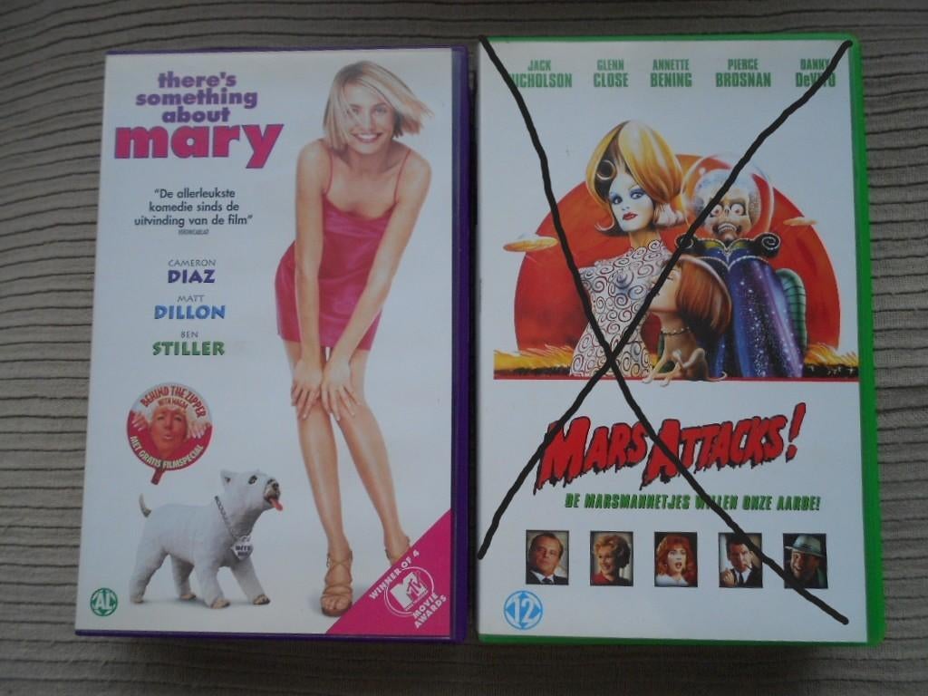 originele VHS video's, komedie Mary met Cameron Diaz, CD & DVD, VHS | Film, Enlèvement ou Envoi, Utilisé, Comédie