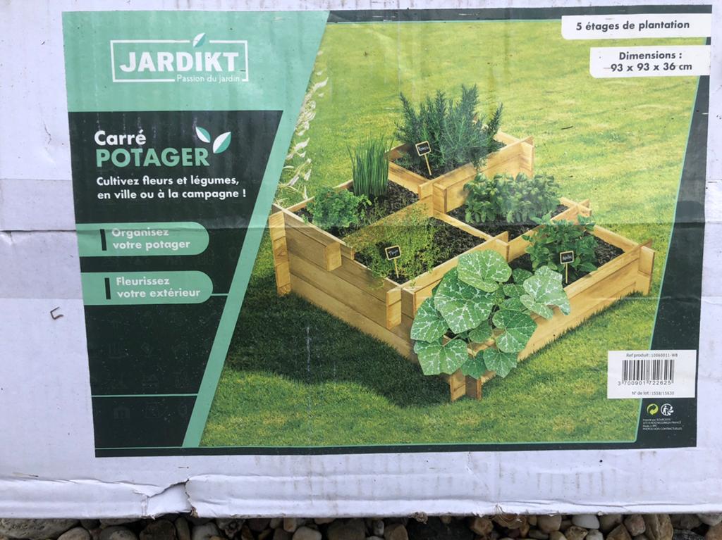 Twee moestuinbakken met 5 niveaus, 93x93cm, Ophalen, Zo goed als nieuw