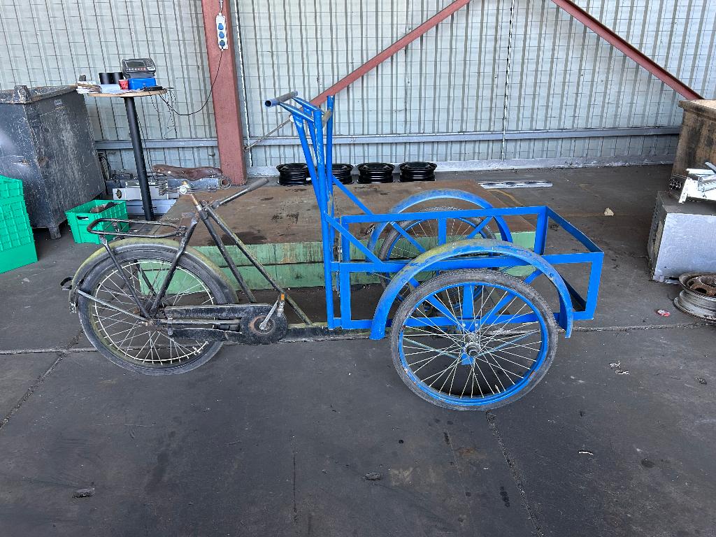 Vintage bakfiets transportfiets jaren 60 3-wieler werkend, Ophalen, Gebruikt