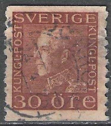 Zweden 1925/1926 - Yvert 199 - Koning Gustaaf V - 30 O (ST), Verzenden, Zweden, Gestempeld
