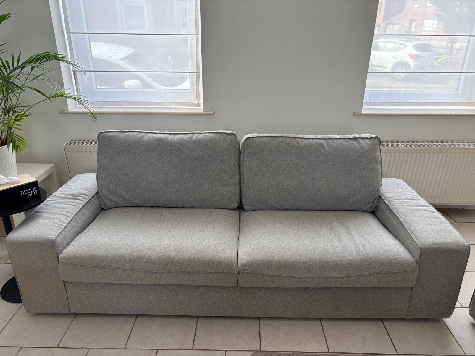 Kivik IKEA 3-zits woonkamer + voetenbank + hoezen!!, Ophalen, Gebruikt