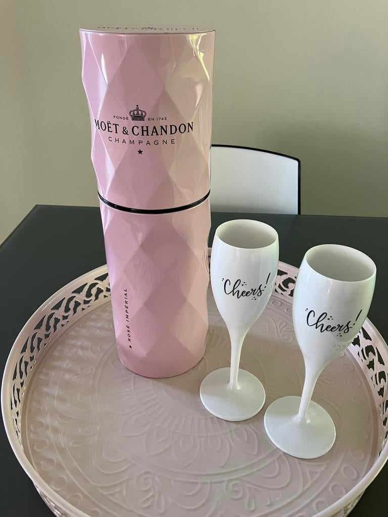 Metalen dienblad + champagnekoker., Enlèvement ou Envoi, Comme neuf