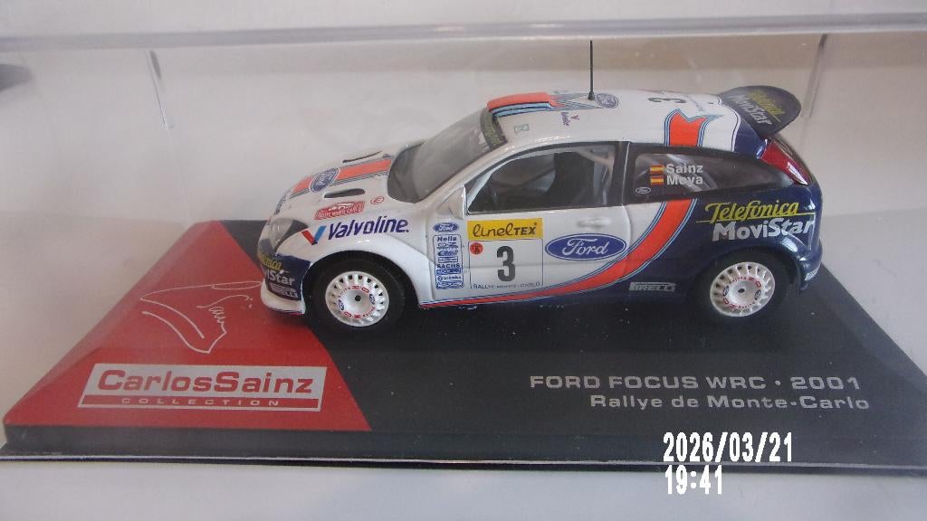 FORD FOCUS M-CARLO 01 SAINZ COLLECTION.1/43 COMME NEUVE, Hobby en Vrije tijd, Ophalen of Verzenden, Zo goed als nieuw, Auto, Overige merken