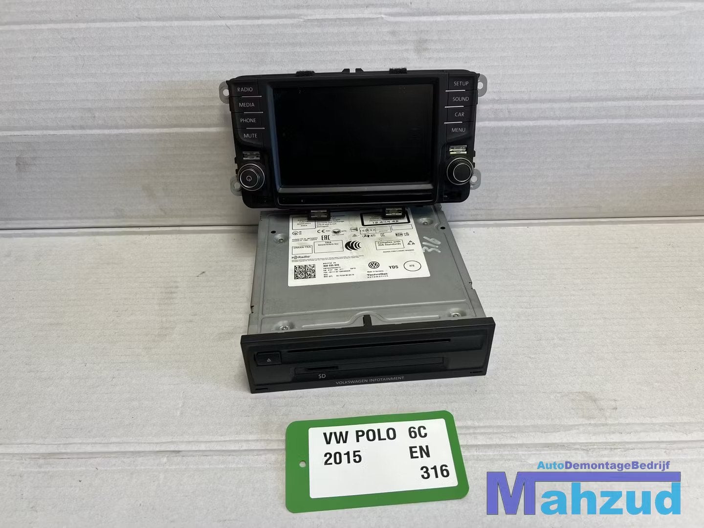 VW POLO 6C Radio multimedia set systeem 2014-2016, Gebruikt, Volkswagen, Volkswagen AG, Vw@volkswagen.de