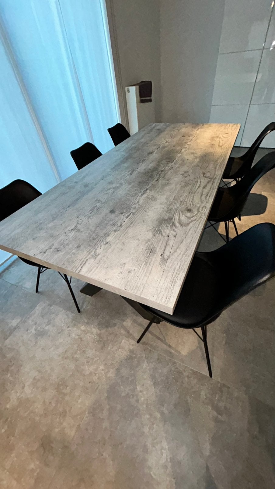 Eettafel + 6 stoelen, Ophalen, Zo goed als nieuw, Kunststof