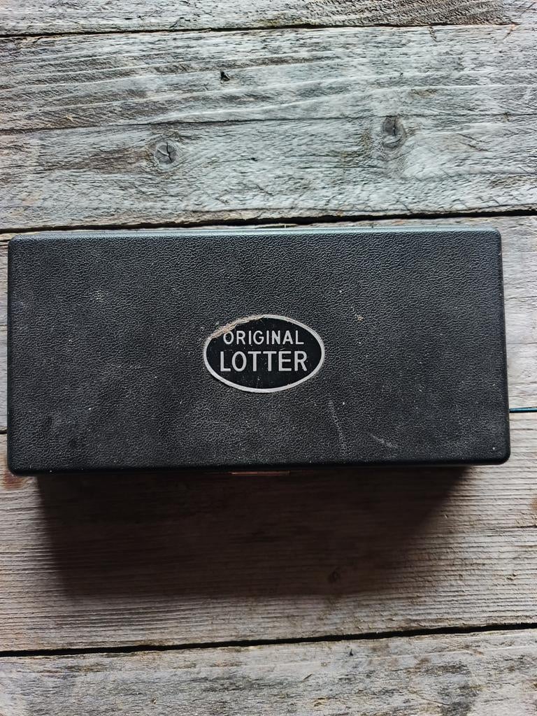 Vintage Lotter passer set in doos retro tekenset, Ophalen of Verzenden, Zo goed als nieuw